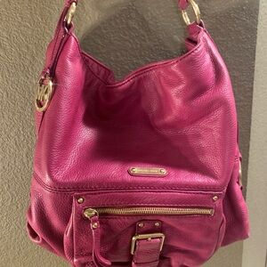 Michael Kors Fuchsia Leather Shoulder Bag
